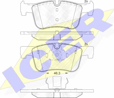 Icer 182048 - Kit pastiglie freno, Freno a disco autozon.pro