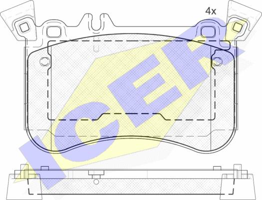 Icer 182042-203 - Kit pastiglie freno, Freno a disco autozon.pro