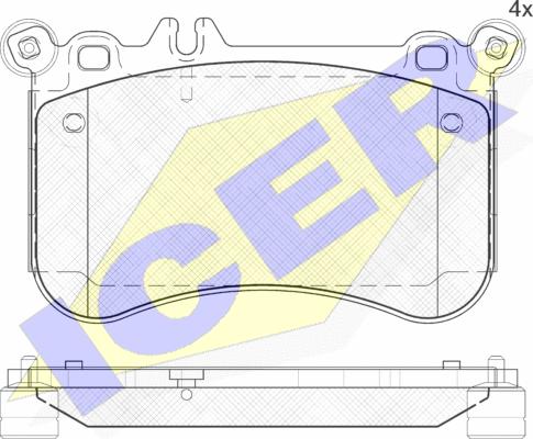 Icer 182042 - Kit pastiglie freno, Freno a disco autozon.pro