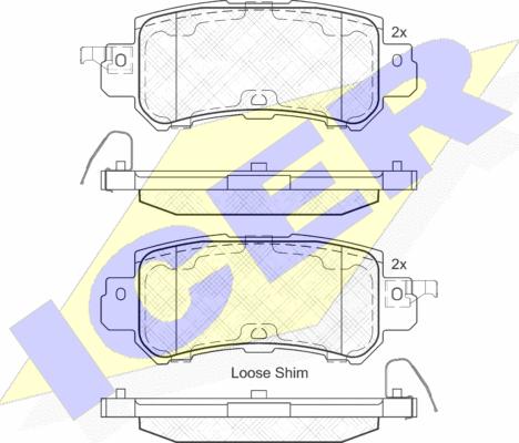 Icer 182056 - Kit pastiglie freno, Freno a disco autozon.pro