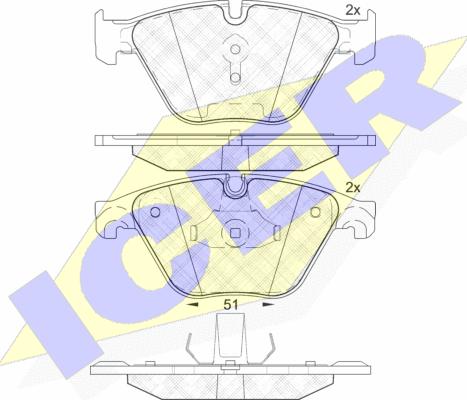 Icer 182065 - Kit pastiglie freno, Freno a disco autozon.pro