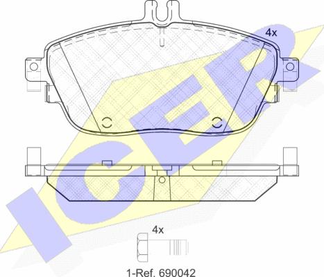 Icer 182061 - Kit pastiglie freno, Freno a disco autozon.pro