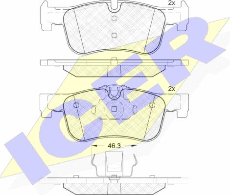 Icer 182063 - Kit pastiglie freno, Freno a disco autozon.pro