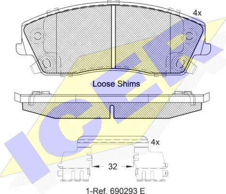 Icer 182067 - Kit pastiglie freno, Freno a disco autozon.pro