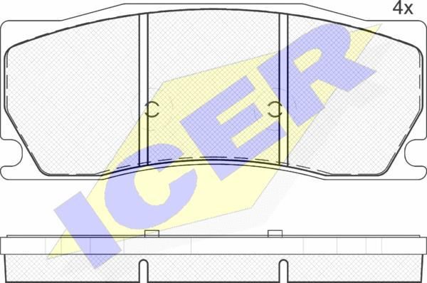 Icer 182016 - Kit pastiglie freno, Freno a disco autozon.pro