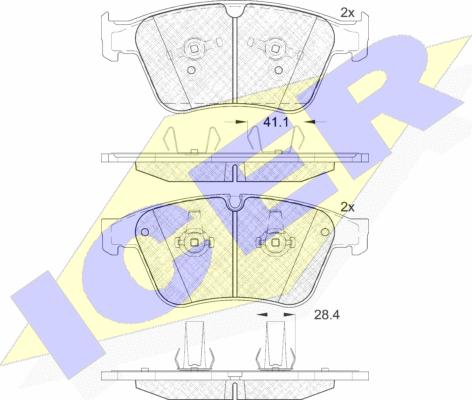 Icer 182085 - Kit pastiglie freno, Freno a disco autozon.pro