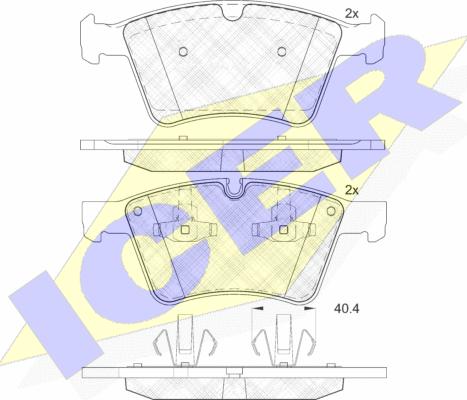 Icer 182086 - Kit pastiglie freno, Freno a disco autozon.pro