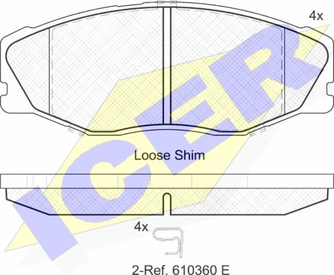 Icer 182087 - Kit pastiglie freno, Freno a disco autozon.pro