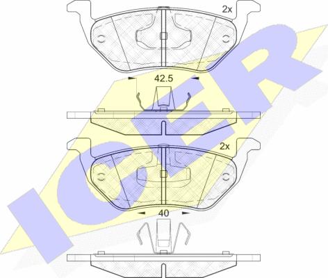 Icer 182031 - Kit pastiglie freno, Freno a disco autozon.pro