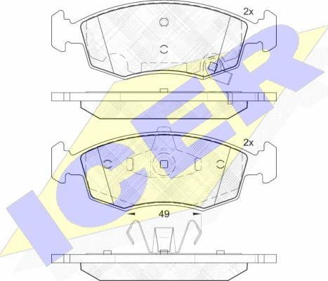 Icer 182032 - Kit pastiglie freno, Freno a disco autozon.pro