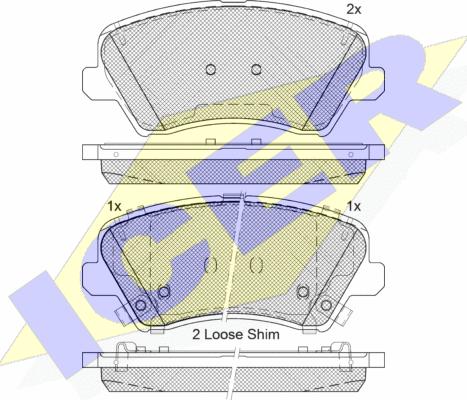 Icer 182029-207 - Kit pastiglie freno, Freno a disco autozon.pro