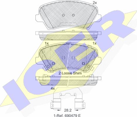 Icer 182029-234 - Kit pastiglie freno, Freno a disco autozon.pro