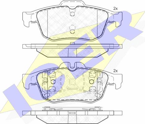 Icer 182025 - Kit pastiglie freno, Freno a disco autozon.pro