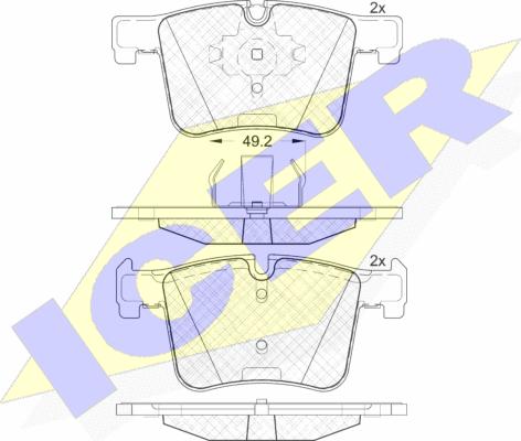 Icer 182020 - Kit pastiglie freno, Freno a disco autozon.pro