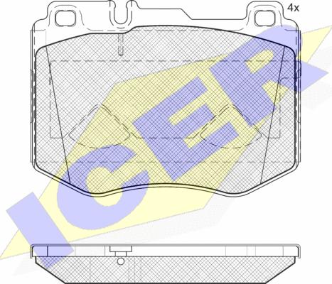 Icer 182195-200 - Kit pastiglie freno, Freno a disco autozon.pro