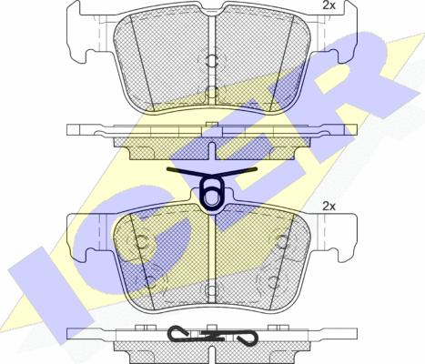 Icer 182198-200 - Kit pastiglie freno, Freno a disco autozon.pro