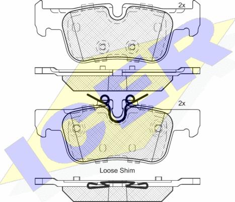 Icer 182193 - Kit pastiglie freno, Freno a disco autozon.pro