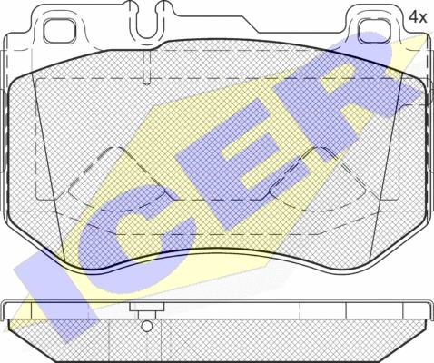 Icer 182197 - Kit pastiglie freno, Freno a disco autozon.pro