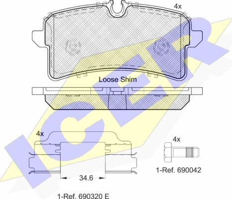 Icer 182159-204 - Kit pastiglie freno, Freno a disco autozon.pro