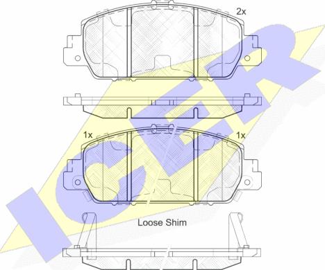 Icer 182153 - Kit pastiglie freno, Freno a disco autozon.pro