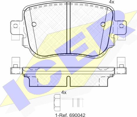 Icer 182152 - Kit pastiglie freno, Freno a disco autozon.pro