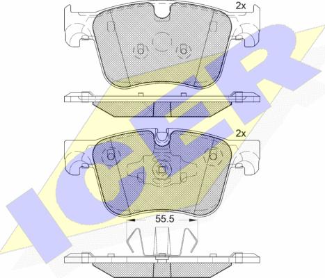 Icer 182166-203 - Kit pastiglie freno, Freno a disco autozon.pro