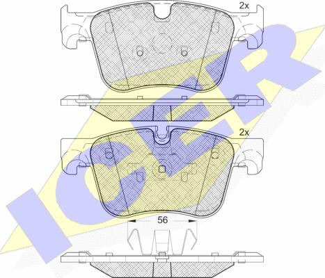 Icer 182166 - Kit pastiglie freno, Freno a disco autozon.pro