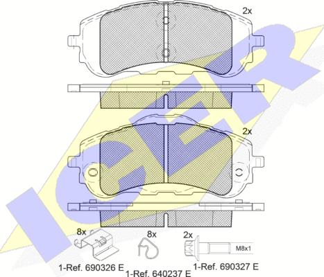 Icer 182160 - Kit pastiglie freno, Freno a disco autozon.pro