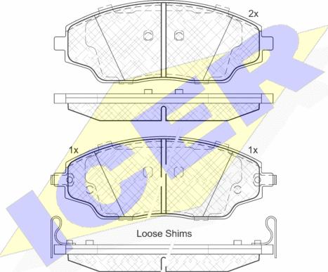 Icer 182167 - Kit pastiglie freno, Freno a disco autozon.pro