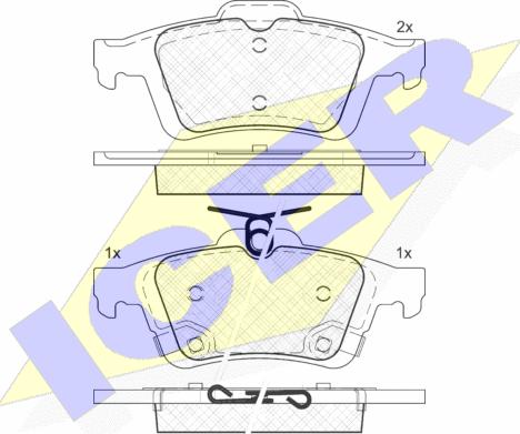 Icer 182106 - Kit pastiglie freno, Freno a disco autozon.pro