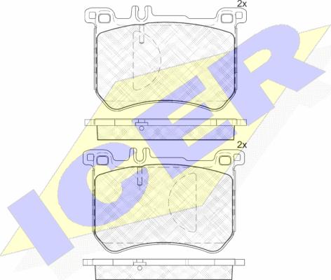 Icer 182100 - Kit pastiglie freno, Freno a disco autozon.pro