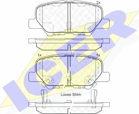 Icer 182118 - Kit pastiglie freno, Freno a disco autozon.pro