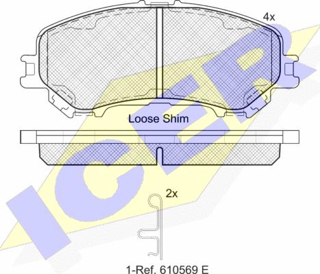 Icer 182181-200 - Kit pastiglie freno, Freno a disco autozon.pro