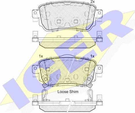 Icer 182188 - Kit pastiglie freno, Freno a disco autozon.pro