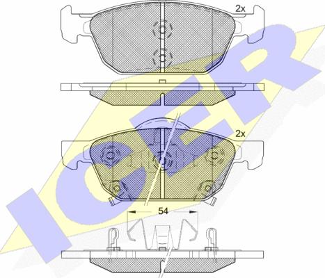 Icer 182183 - Kit pastiglie freno, Freno a disco autozon.pro