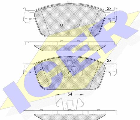 Icer 182134 - Kit pastiglie freno, Freno a disco autozon.pro