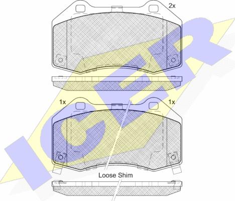 Icer 182132-200 - Kit pastiglie freno, Freno a disco autozon.pro