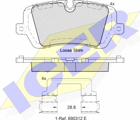 Icer 182120 - Kit pastiglie freno, Freno a disco autozon.pro