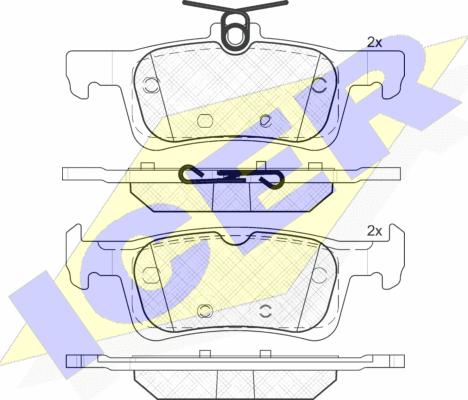 Icer 182174 - Kit pastiglie freno, Freno a disco autozon.pro