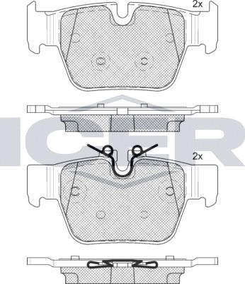 Icer 182393 - Kit pastiglie freno, Freno a disco autozon.pro