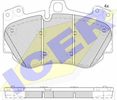 Icer 182349-208 - Kit pastiglie freno, Freno a disco autozon.pro