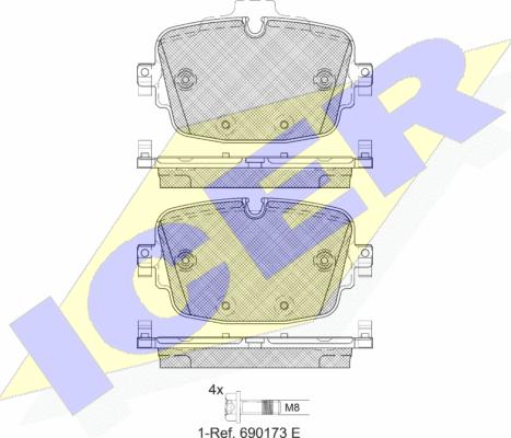 Icer 182341 - Kit pastiglie freno, Freno a disco autozon.pro