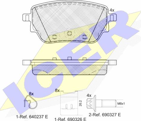 Icer 182353 - Kit pastiglie freno, Freno a disco autozon.pro