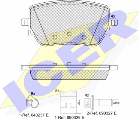 Icer 182352 - Kit pastiglie freno, Freno a disco autozon.pro