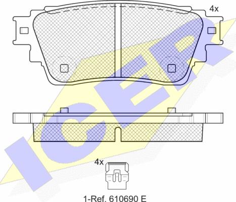 Icer 182357 - Kit pastiglie freno, Freno a disco autozon.pro