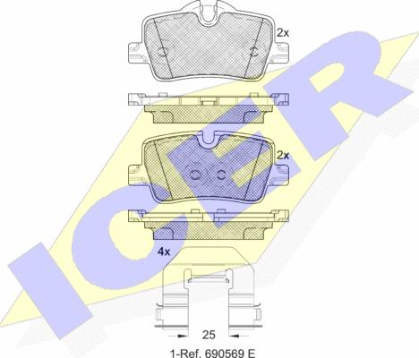 Icer 182360 - Kit pastiglie freno, Freno a disco autozon.pro