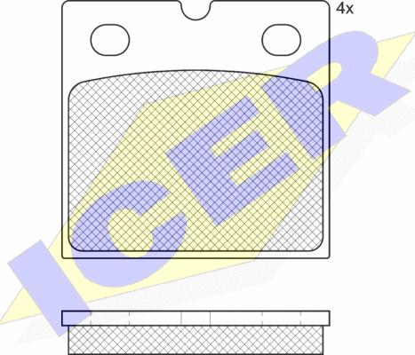 Icer 182361 - Kit pastiglie freno, Freno di stazionamento a disco autozon.pro