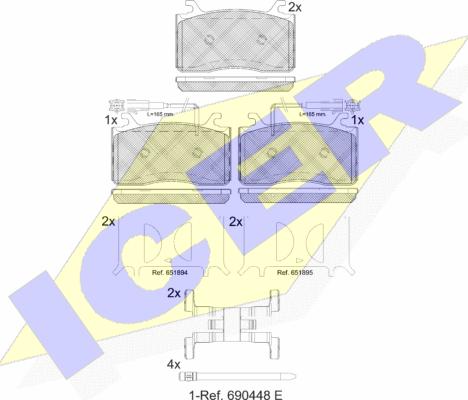 Icer 182309 - Kit pastiglie freno, Freno a disco autozon.pro