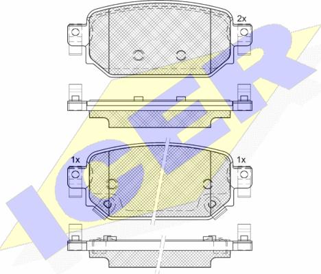 Icer 182300 - Kit pastiglie freno, Freno a disco autozon.pro