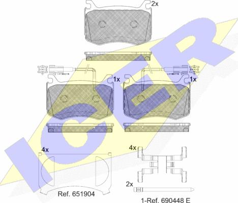 Icer 182303 - Kit pastiglie freno, Freno a disco autozon.pro